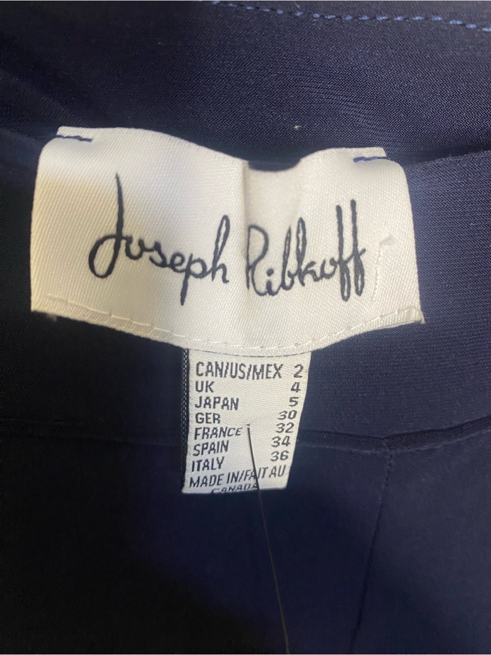 Joseph Ribkoff Midnight Blue Palazzo Wide Leg Pants NWT Size 2 - Picture 3 of 5